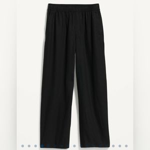 Brand new old navy wide leg high waisted linen pants in black
